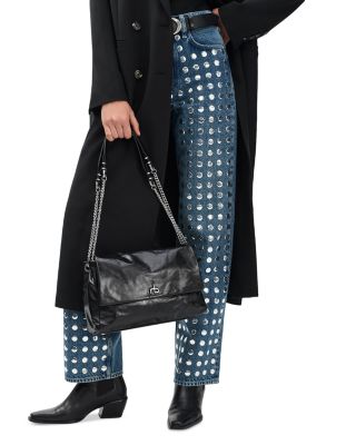 Chelsea Leather Large Flap Shoulder Bag