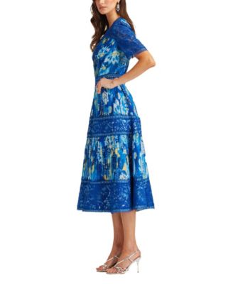  Elu Floral Print Midi Dress