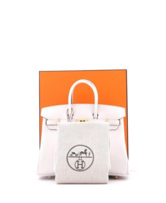 Birkin 25 Handbag Grey Swift with Gold Hardware