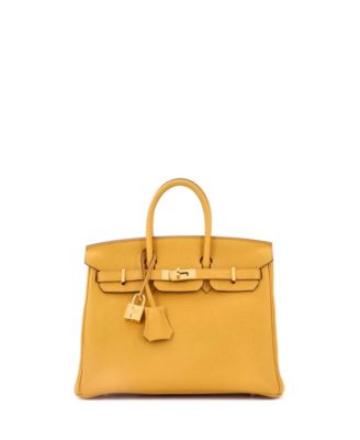 Pre-Owned HERMÈS - Birkin 25 Handbag Yellow Togo with Gold Hardware