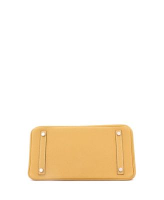 Birkin 30 Handbag Yellow Togo with Palladium Hardware