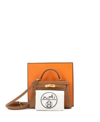 Kelly 20 Handbag Brown Epsom with Gold Hardware