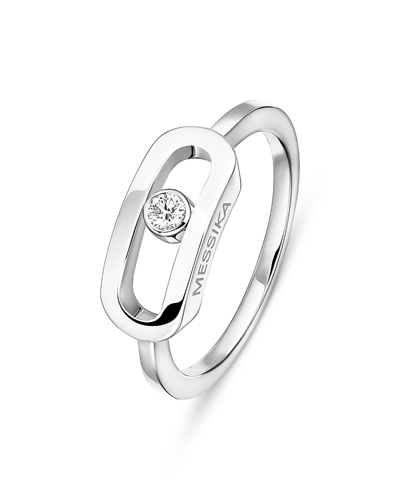 Messika Diamond Move Uno Large Model Ring In 18k Gold, 0.06 Tcw In Metallic
