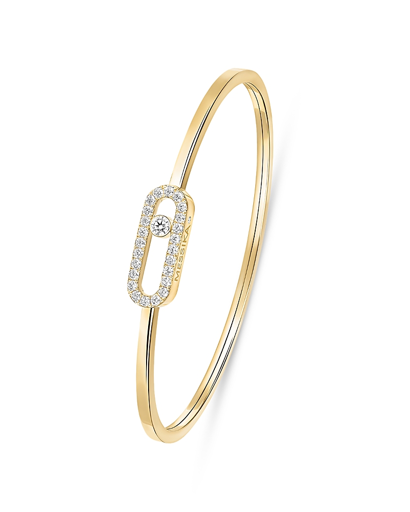 Messika Diamond Move Uno Medium Model Pave Flex Bracelet In 18k Gold, 0.34 Tcw In Gold