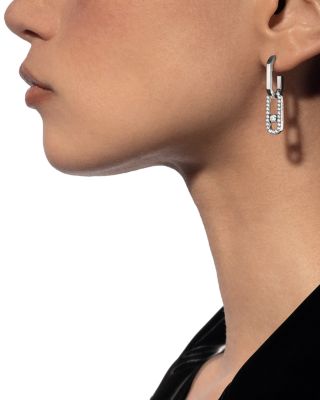 Diamond Move Link Earrings in 18K Gold, 0.85 tcw