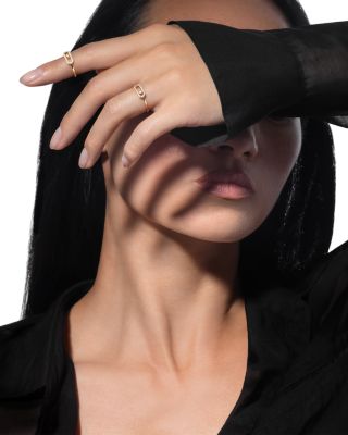 Diamond Move Uno Half Pav&eacute; Ring in 18K Gold, 0.09 tcw