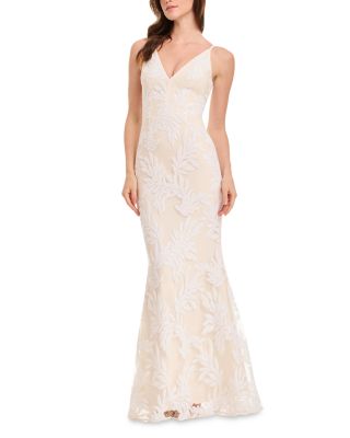 Sharon Floral-Sequin Mermaid Gown