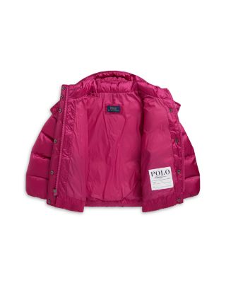 Girls' Metallic Down Hooded Jacket - Little Kid
