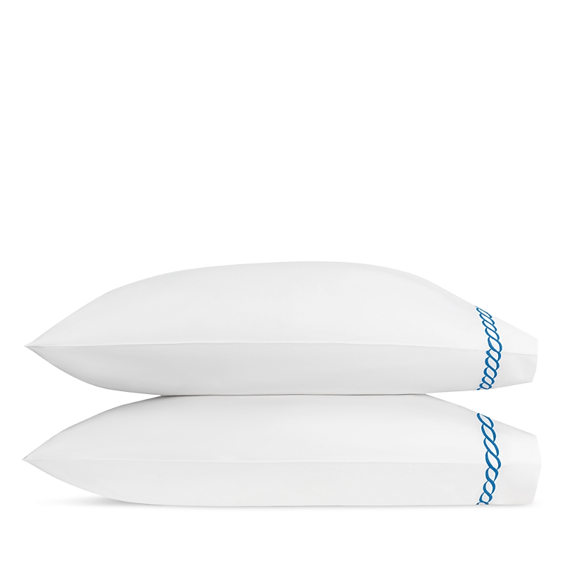 Matouk Classic Chain Standard Pillow Case, Pair In White