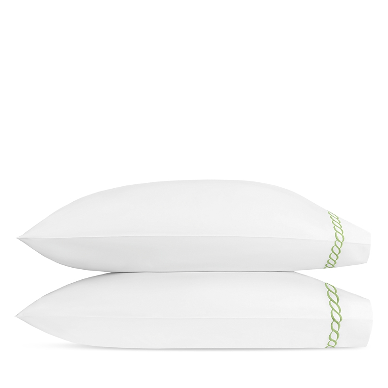 Matouk Classic Chain Standard Pillow Case, Pair In White