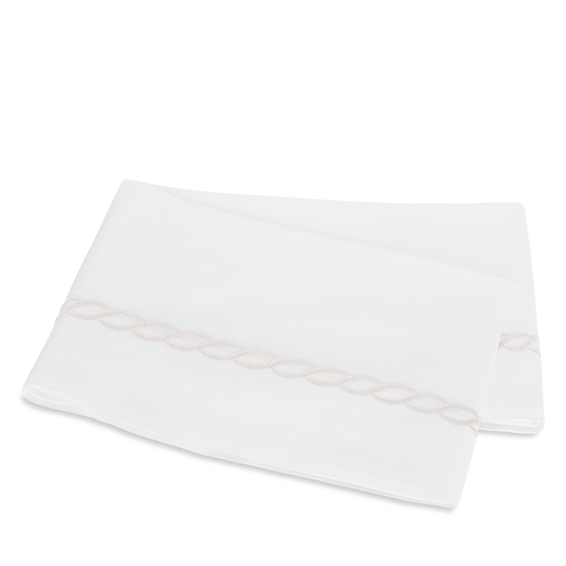 Matouk Classic Chain Flat Sheet, Full Queen In White