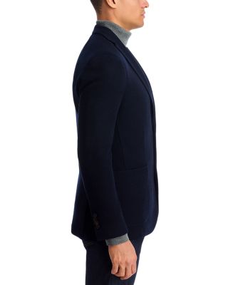 Wool Blend Honeycomb Knit Slim Fit K-Jacket