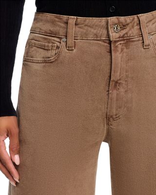 Anessa High Rise Raw Hem Wide Leg Jeans in Vintage Canewood