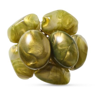 Bonton Napkin Ring in Green and Gold