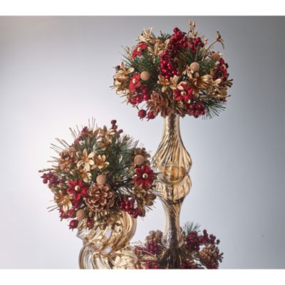 Xmas Cheer Faux Floral Bouquet, 9"