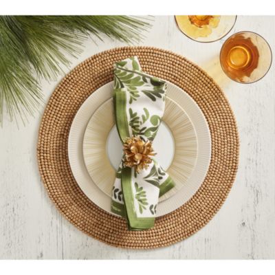 Botanica Napkin in Ivory and Green