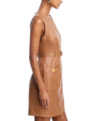 Ronin Faux Leather Mini Dress