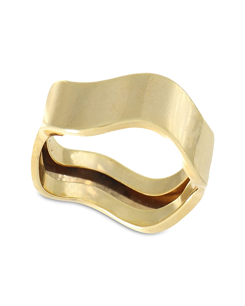 Bloomingdale's Fine Collection Polished Wave Ring In 14k Yellow Gold In Gold
