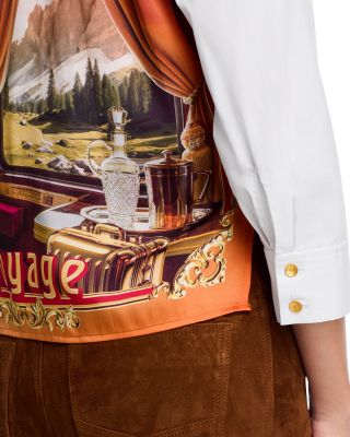 Fawn Vintage Travel Print Shirt