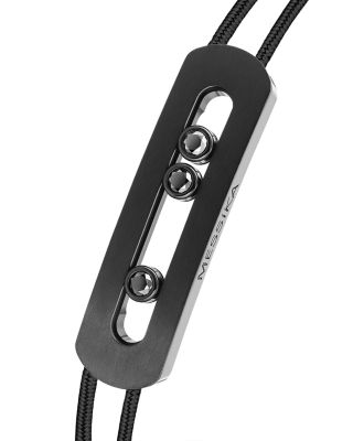 Diamond Move Titanium Black Extra Large Bracelet in Titanium on Cord, 0.40 tcw