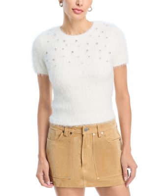 Rhinestone Embellished Sweater