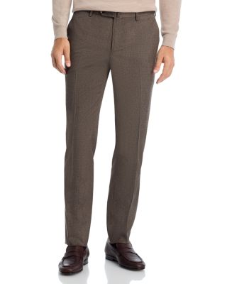 Melange Stretch Flannel Slim Fit Trousers