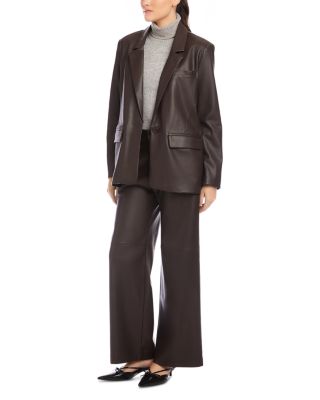 Regan Faux Leather Blazer