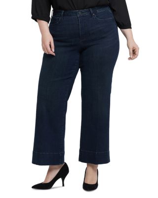 NYDJ Plus - Teresa High Rise Wide Leg Jeans in Obsidian Blue