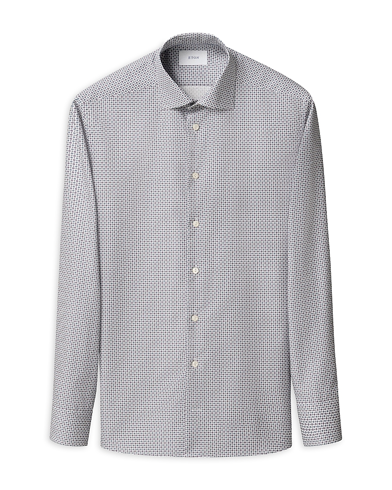 Eton Contemporary Fit Geometric Shirt In Gray