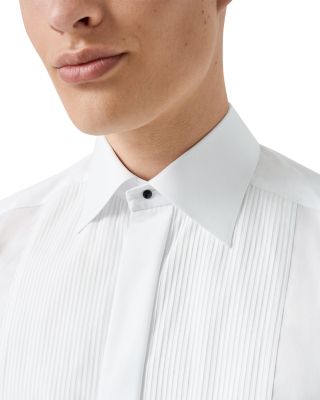 Slim Fit Solid Pliss&eacute; Shirt