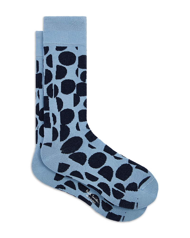 Paul Smith Cut Up Dot Socks In Blue