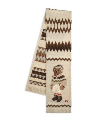 Winter Bear Intarsia Scarf
