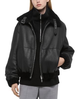 Reversible Shearling Bomber Jacket