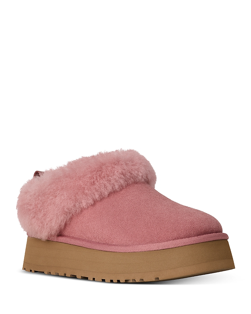 Ugg Platform Suede Flat Mules In Pink