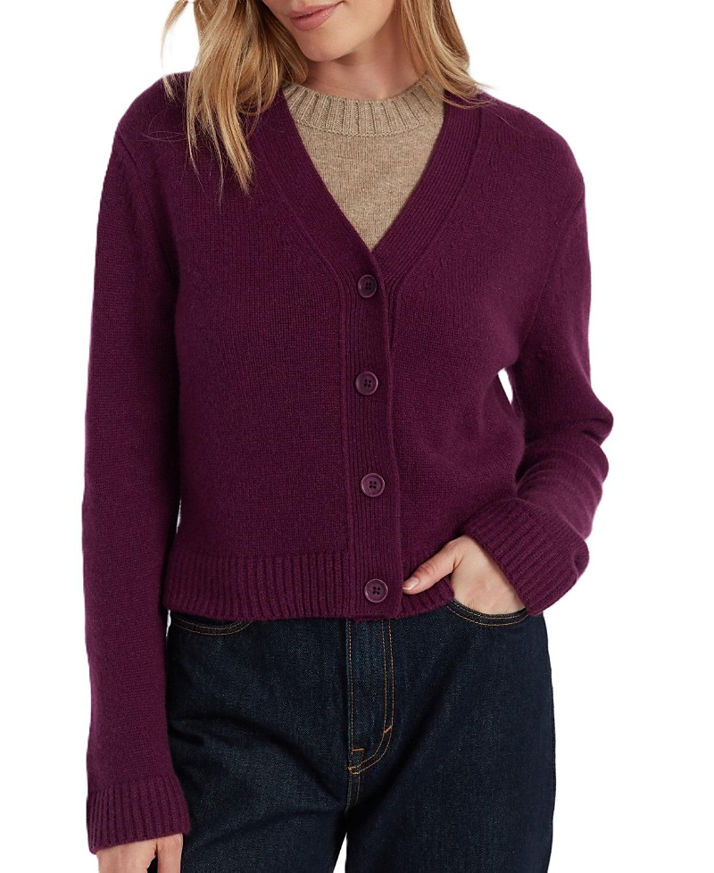 Chinti & Parker Women's Pure Cashmere Cardigan In Purple
