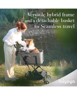  Essential Travois Tri Fold Pet Travel System XL with Detachable Carrier Pet Stroller