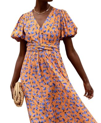 Floral Puff Sleeve Dress