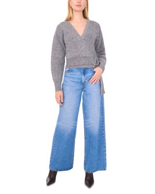 Crossover Cropped Sweater
