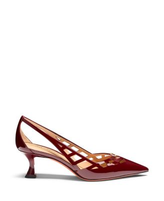 Women's Leather Mid-Heel Pump