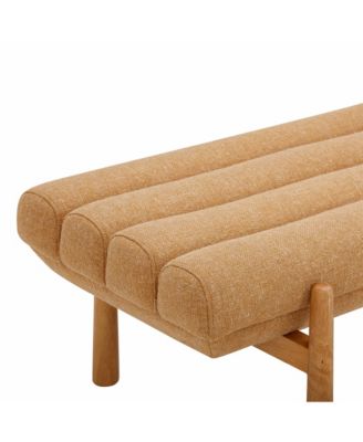  Julianna Sunflower Heavy Linen Bench in Yellow