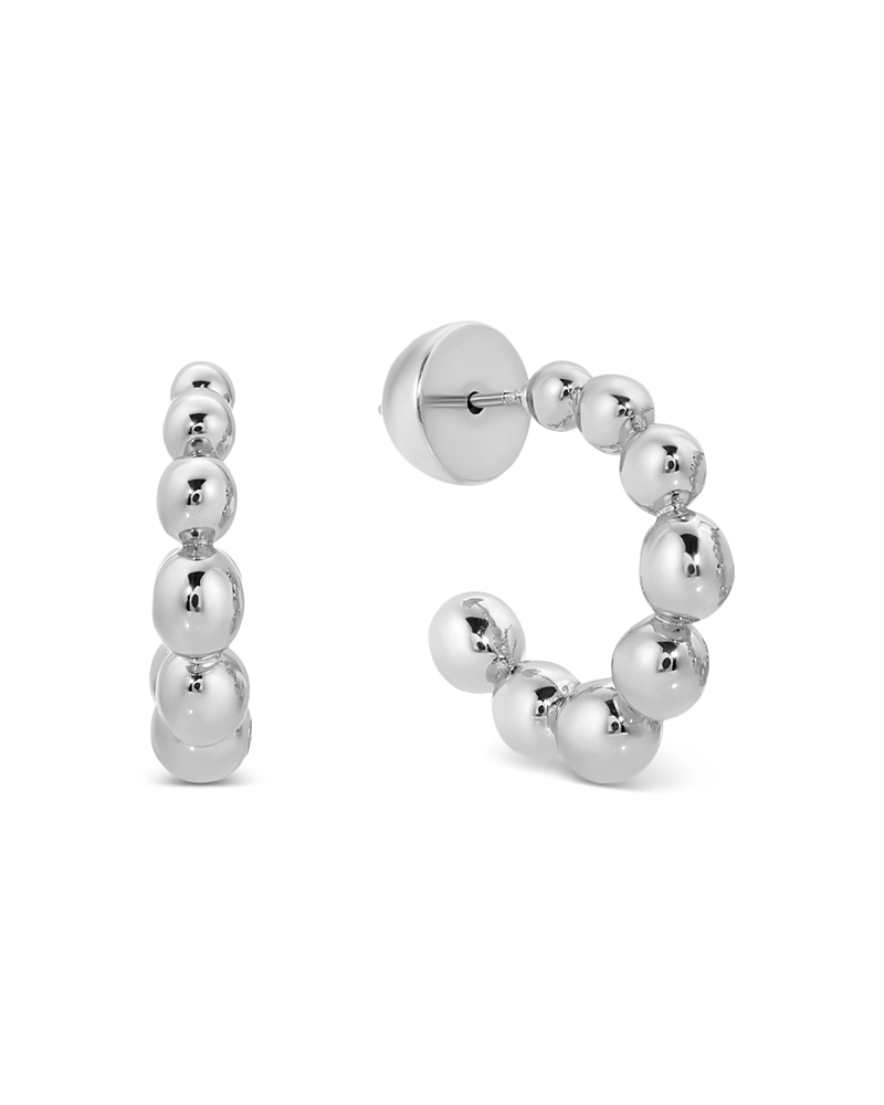 Ettika Bubble Huggie Hoop Earrings In Metallic