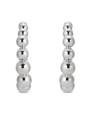 Bubble Graduated Medium Hoop Earrings