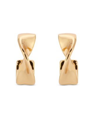 Twist Square Small Hoop Earrings