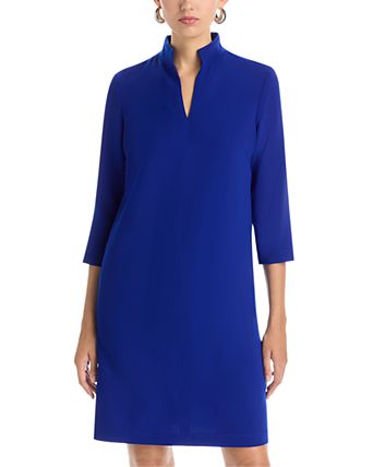 casual dress royal blue Maweii Women's Elegant Dress,Wedding Splice Mesh Short Sleeve Slim Fit Flared Hem Plus Size Autumn Long Vacation Dress,Sophisticated These womens plus 3/4 sleeve tops are perfect for daily wear Showmall Womens Plus Size Midi