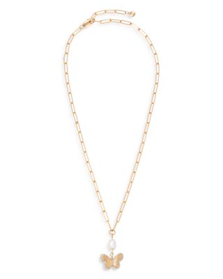 Interlocking 18K Gold Plated Chain Necklace, 15-19"