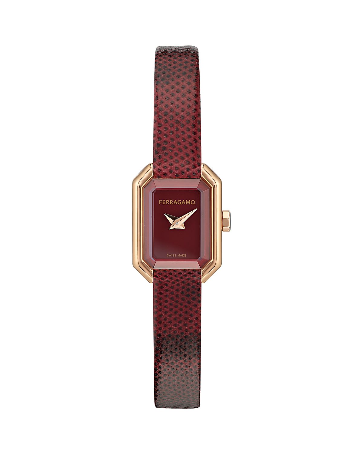 Ferragamo Crystal Petite Leather Watch, 15mm x 20mm