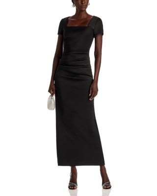 Scuba Open Back Cap Sleeve Maxi Dress - Exclusive