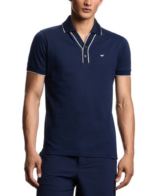 Contrast Edges Piqu&eacute; Polo Shirt