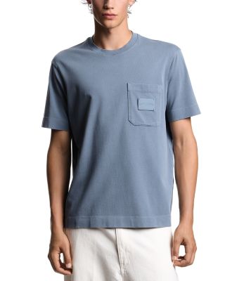 Jersey Tee With Leather Logo Patch