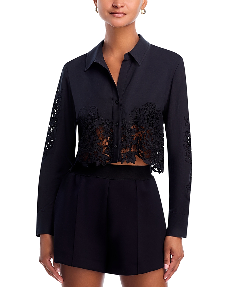 L'Agence Seychelle Lace Crop Blouse